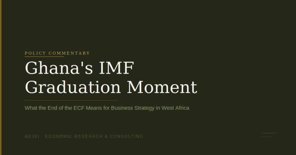 Ghana IMF ECF graduation West Africa business strategy